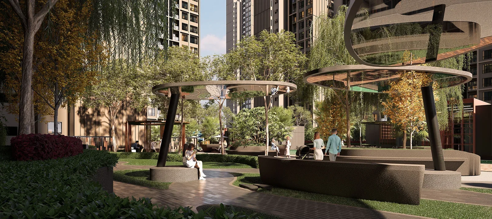 Landscaped gathering space